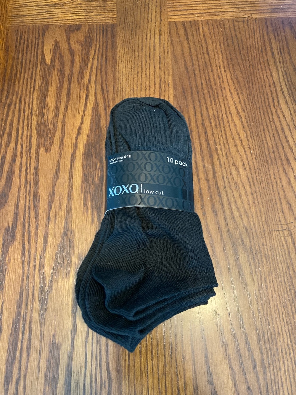 XOXO:  Low Cut Athletic Socks - Black/White (10 Pack)